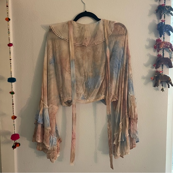 New Free People Wild Horses Wrap Top - Picture 5 of 6